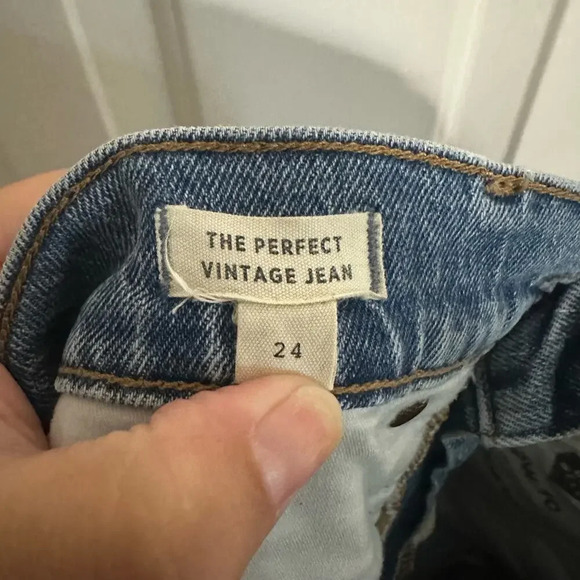 Madewell The Perfect Vintage Jean Straight Leg Ainsworth Wash Blue Size 24 - Picture 7 of 8